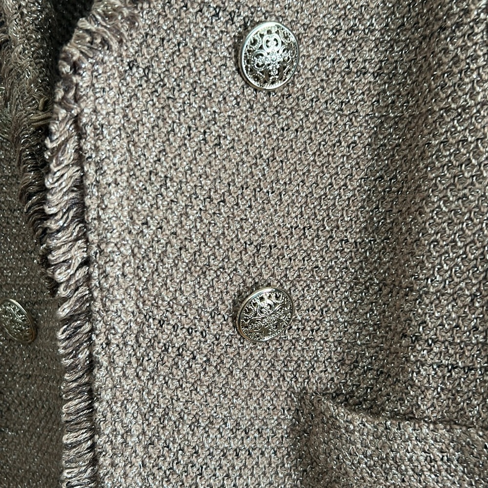 EUC - Chico’s GORGEOUS Tan/Silver Tailored Jacket - Picture 3 of 10
